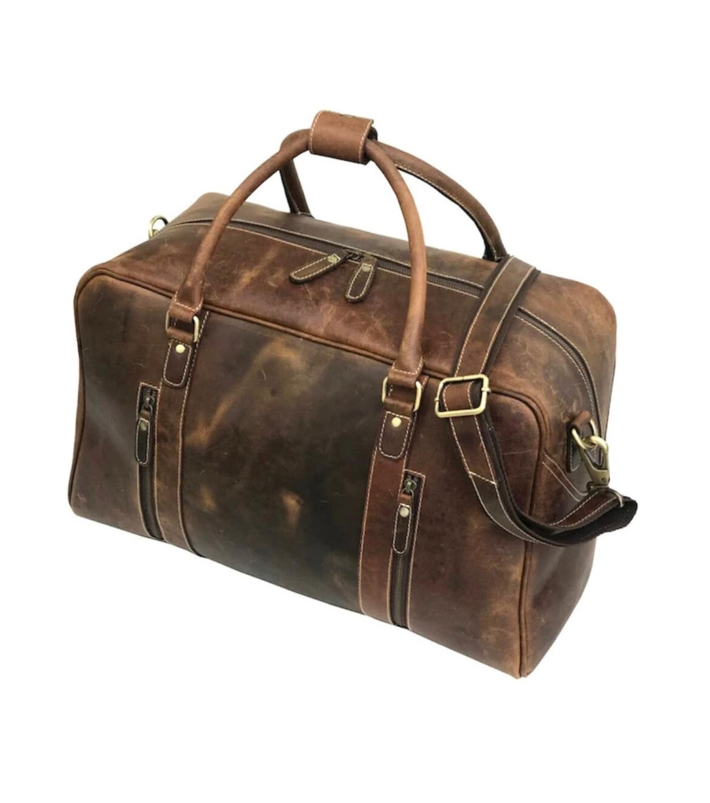 brown leather overnight bag mens