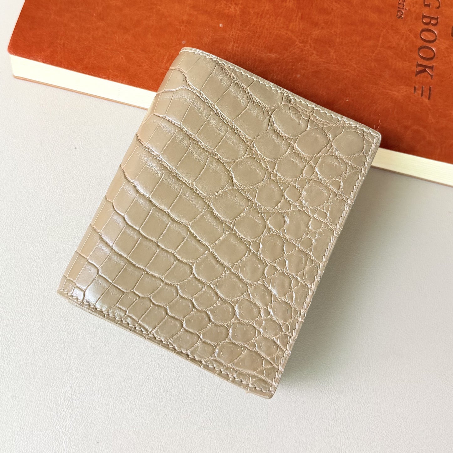 Genuine Crocodile Leather Bifold Wallet for Men