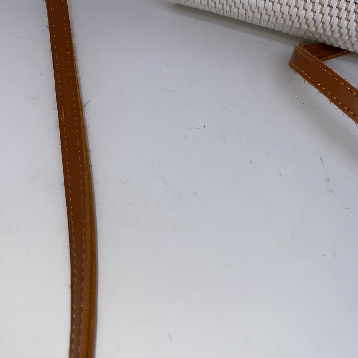 White Rattan Small Sling Bag