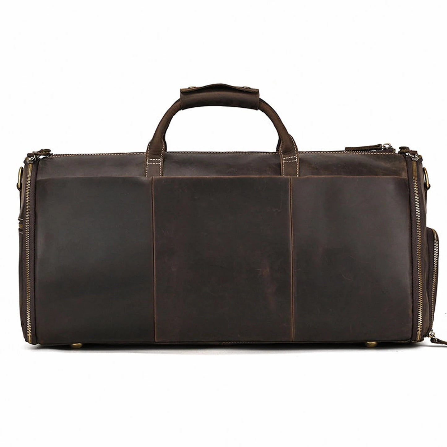 Leather duffle bag Suit Bag