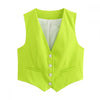 v neck sleeveless lazer vest women's