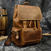 Retro Leather Backpack Laptop