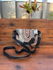 Cowhide crossbody bag tooled leather