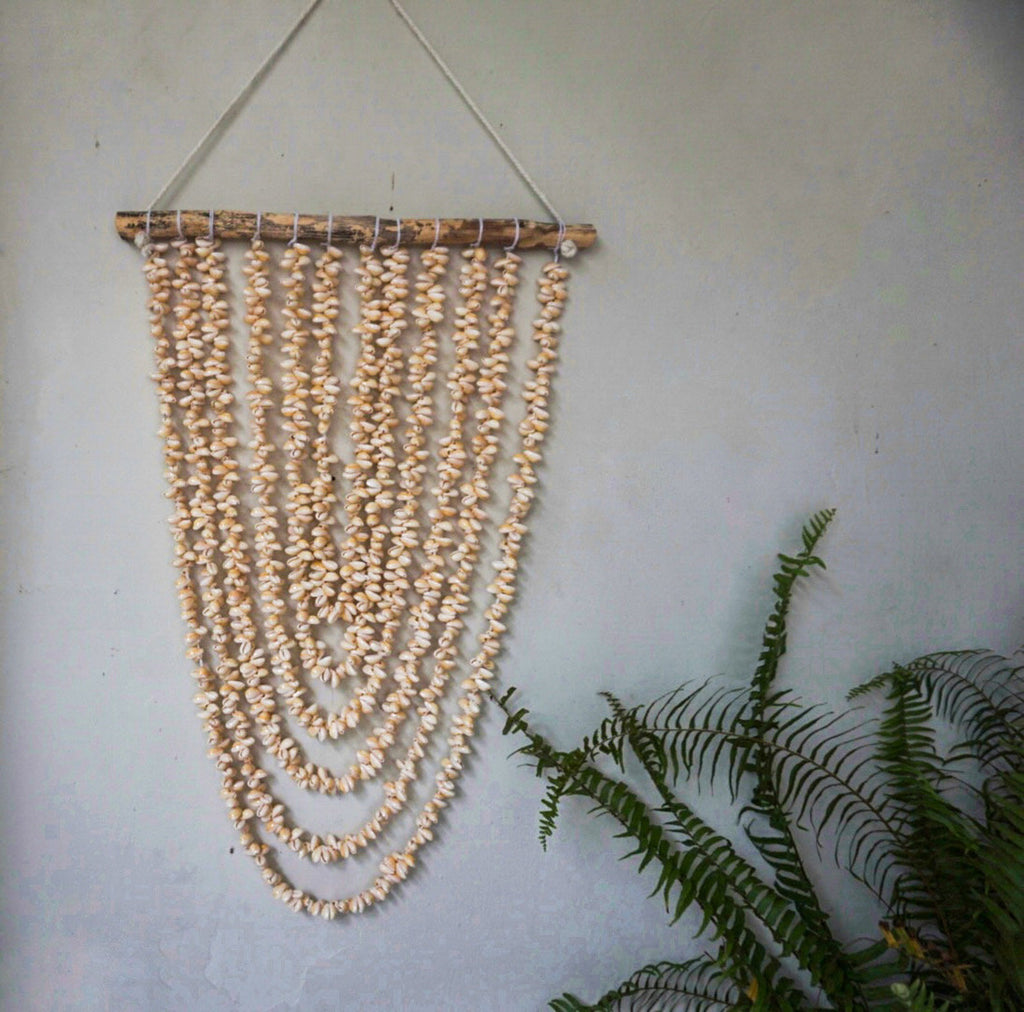 Sea shells boho hanging decor