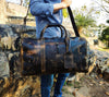 Genuine Leather Travel Overnight Duffle Bag