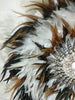 White mixed brown juju hat sea shell wall hanging