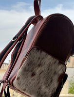 Reddish Brown Cowhide Backpack