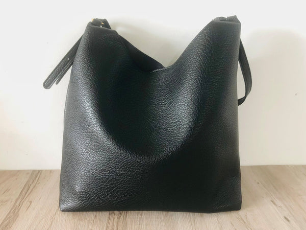 Soft Leather Tote Shopping Bag