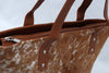 Brown White Hair On Cowhide Shoulder Bag