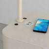 Floor Arc Lamp with Table, Drawer and Wireless Charger