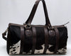 Cow Print Weekender Black & White Cowhide Overnight Bag