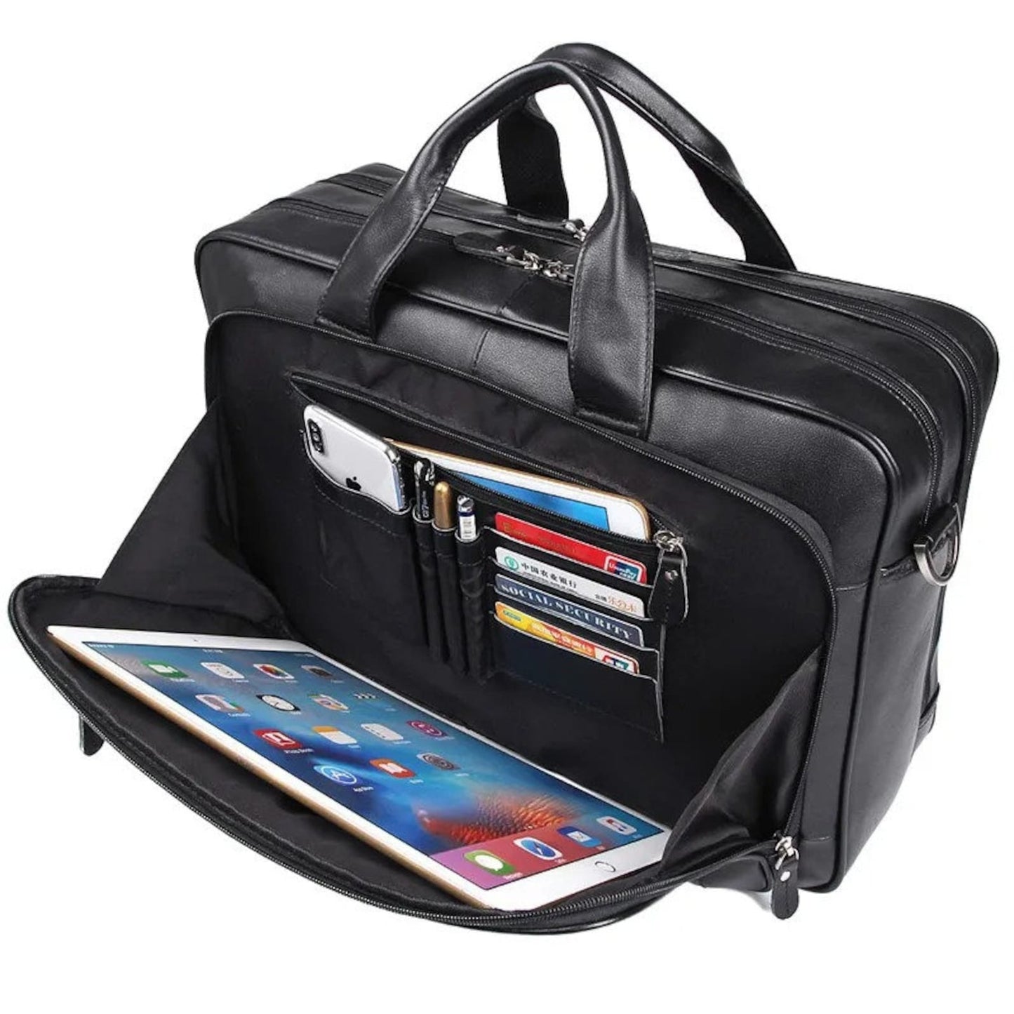 mens leather computer bags