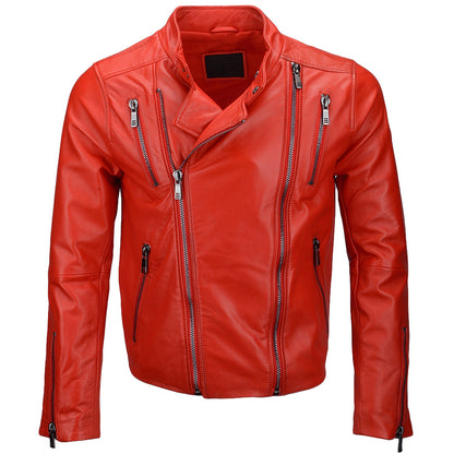 Unisex Real Genuine biker Leather Jacket