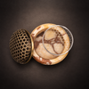 Incense Burner in Natural Marble with Decorative Metal Dome Lid