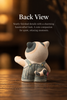 Stick Incense Holder Cute Cat Figurine with Optional Round Tray