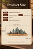 Mountain Incense Burner with Ceramic Landscape and Bamboo Base