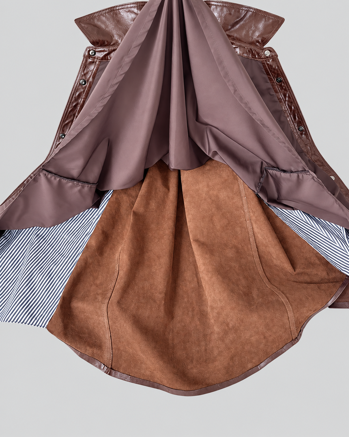 Women’s Brown Leather Jacket Waxed Sheepskin Mid Length Style