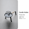 Black Iron Candle Holder for Zen Tea Rooms and Table Decor 2