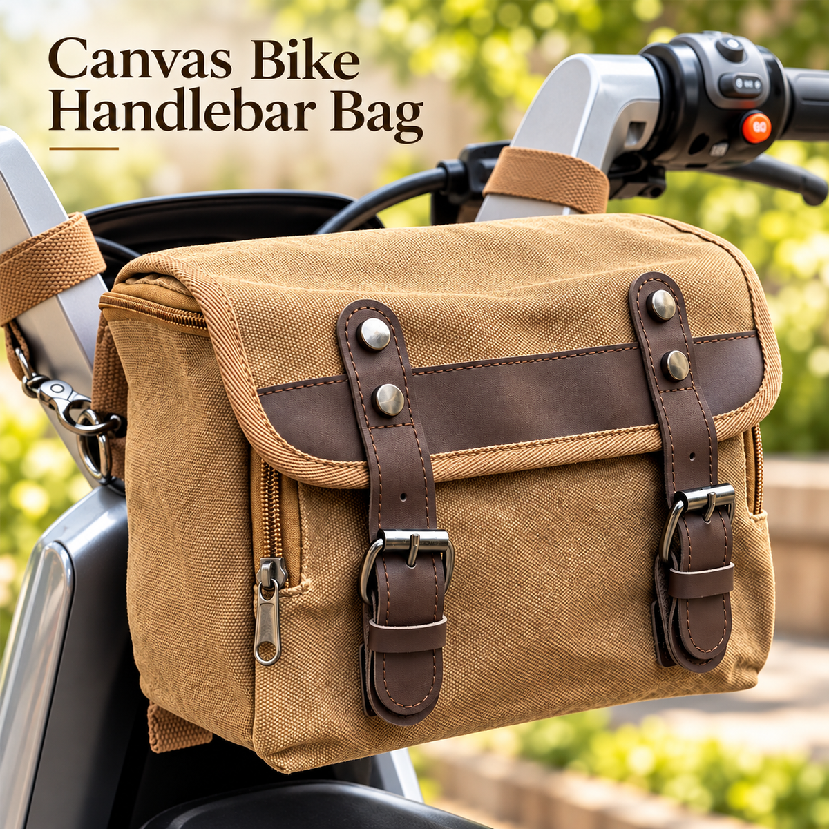 Canvas Bike Bag with Waxed 600D Fabric for Motorcycles