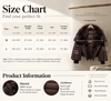 Women's Wool Coat Reversible Brown Suede-Look Winter Jacket