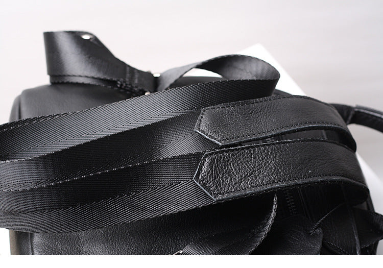 Women Genuine Cowhide Leather Backpack Bag