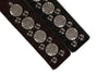 Wide Leather Belt with Silver Studs and Aztec Rivets