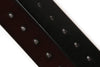 Wide Leather Belt with Silver Studs and Aztec Rivets