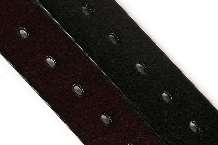 Wide Leather Belt with Silver Studs and Aztec Rivets