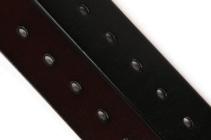 Wide Leather Belt with Silver Studs and Aztec Rivets