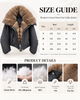 Fur Collar Jacket for Women with Detachable Fox Fur and Down