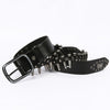 Western Leather Bullet Belt with Studded Punk