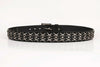 Genuine Leather Punk Belt with Silver Cross Rivets