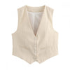 v neck sleeveless lazer vest women's