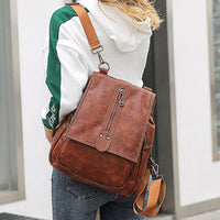 Genuine leather backpack for women