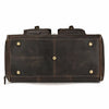 Leather Duffle Garment Bag with Shoe Pocket