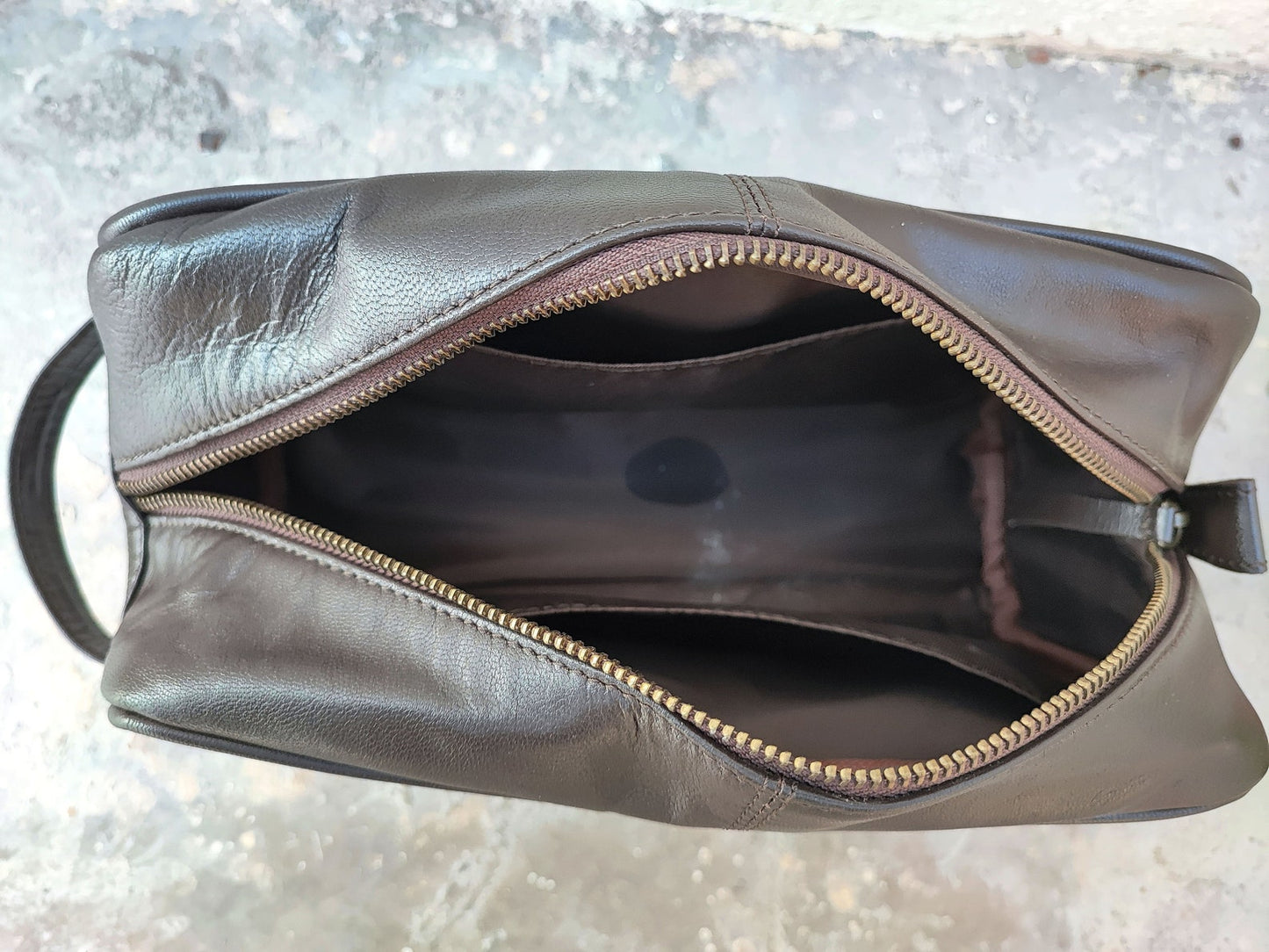 Leather Toiletry Groomsmen Gifts Bag