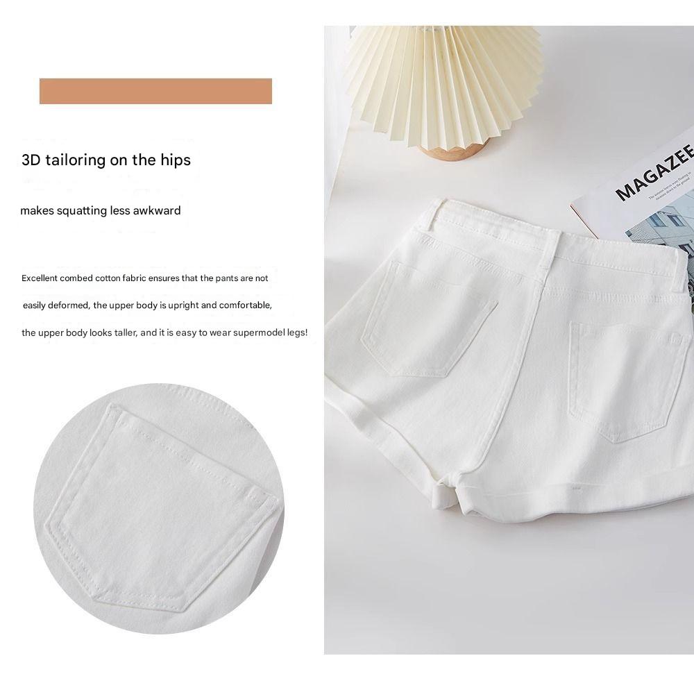 high waisted zipper fly shorts