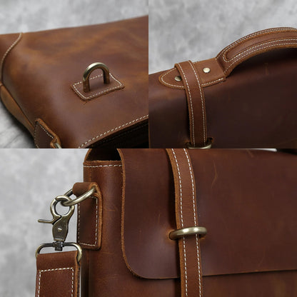 mens real leather courier bag