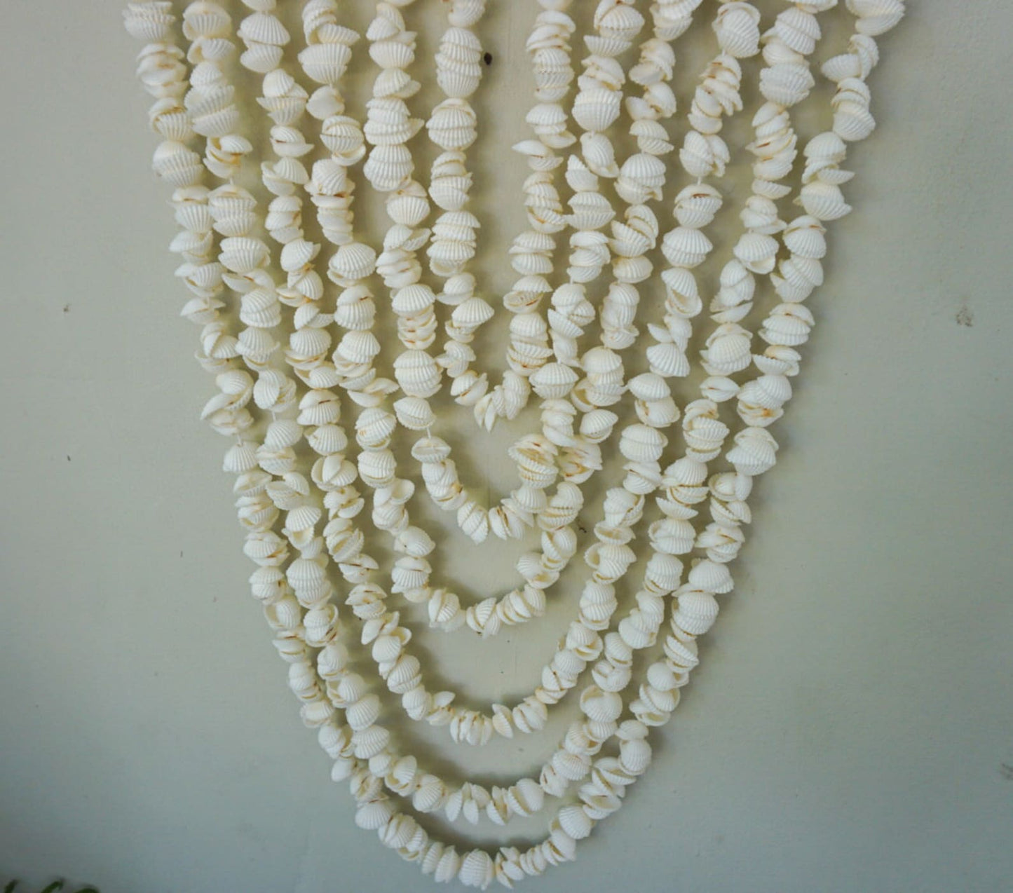 White shell boho hanging wall decor