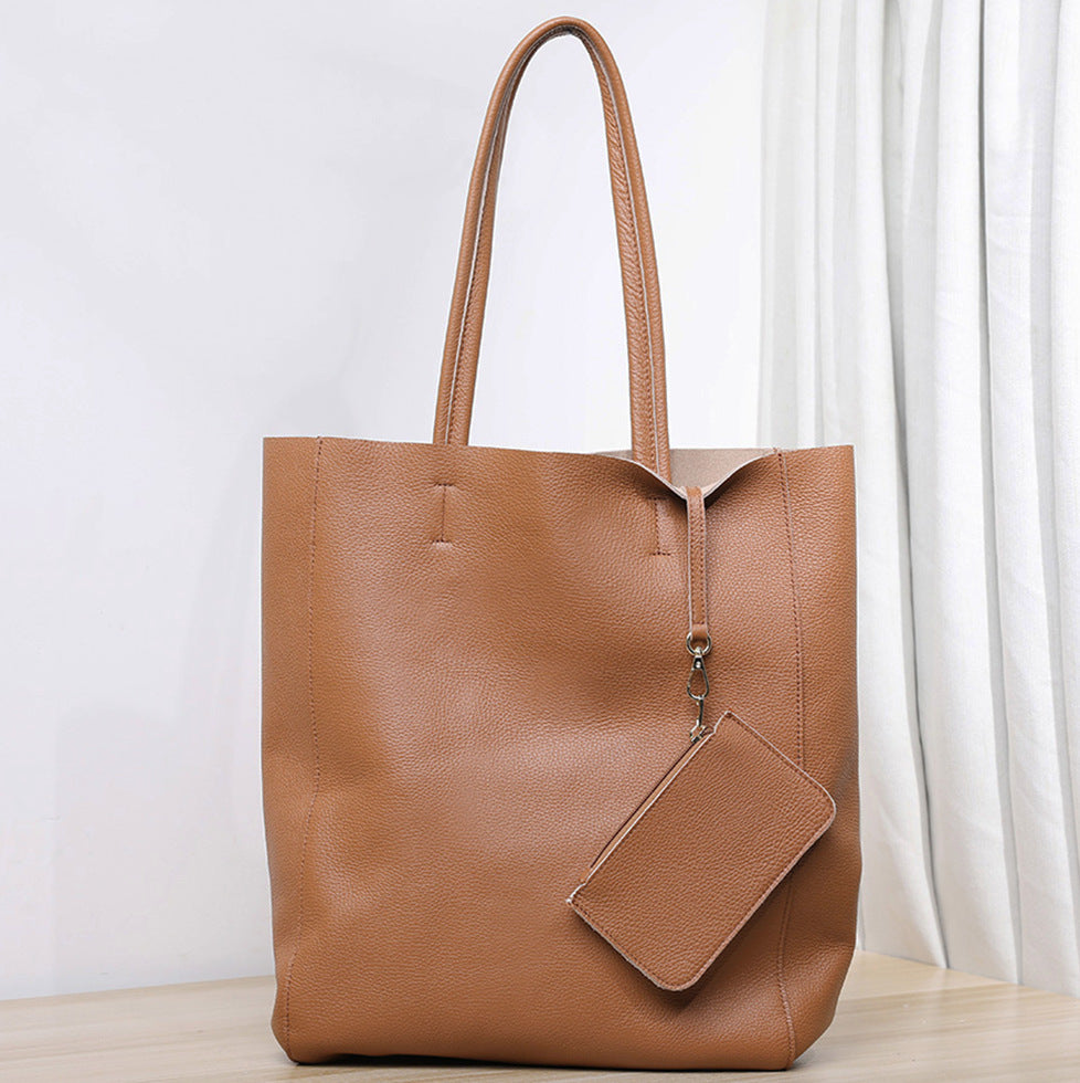 Women’s Large Leather Shoulder Tote Bag For Office