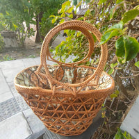 Handcrafted Rattan Tote Handle Bag