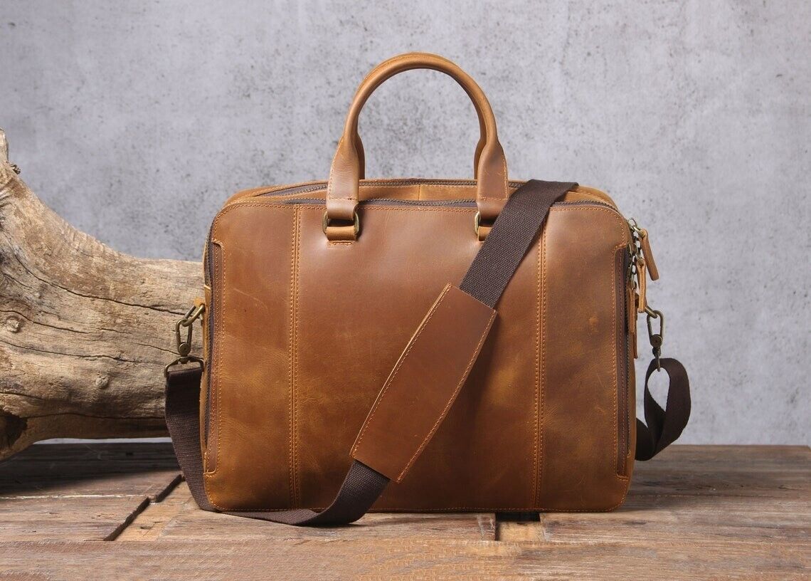 leather messenger bag for men