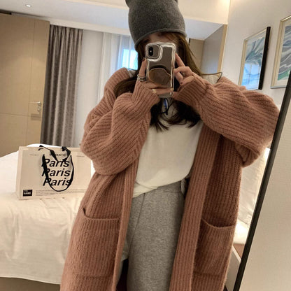 Hooded Cardigan Women's Mid-Length