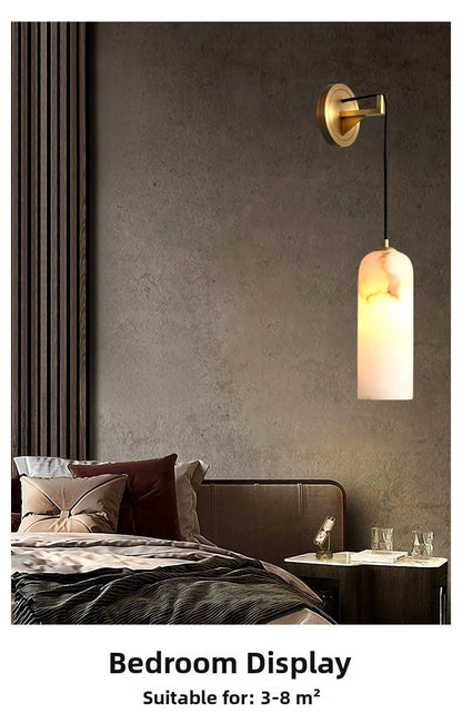 All-Copper Spanish Marble Wall Lamp