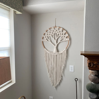 Tree of life macrame wall hanging dreamcatcher