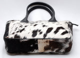 Cowhide fur purse tricolor