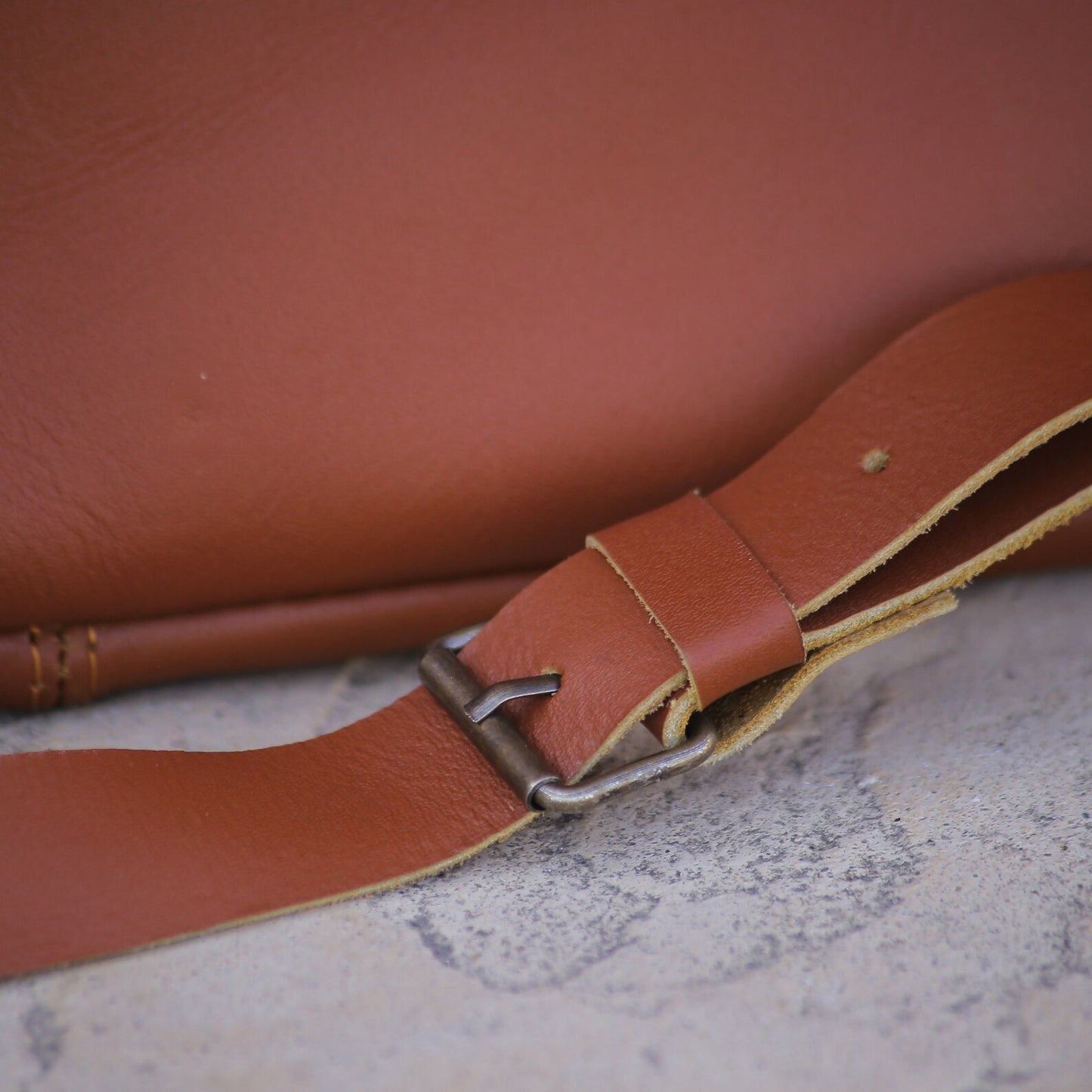 Real Leather Laptop Shoulder Bag