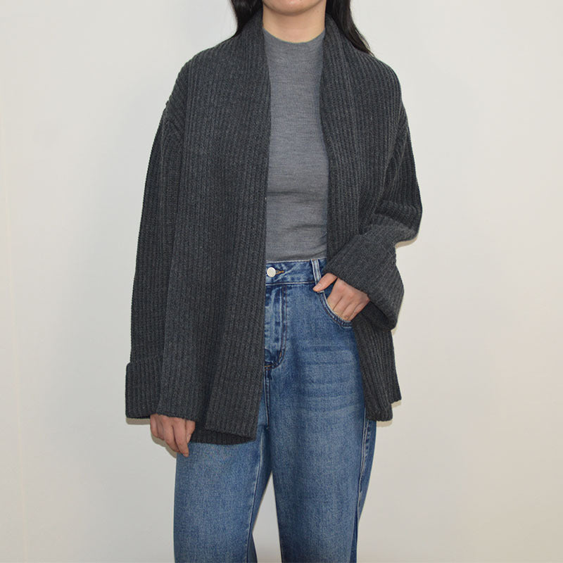 Women's Oversized Wool Knit Cardigan