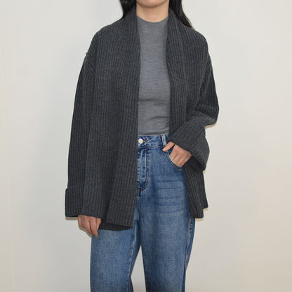 Women's Oversized Wool Knit Cardigan