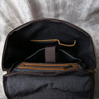 Retro Genuine Leather Laptop Backpack